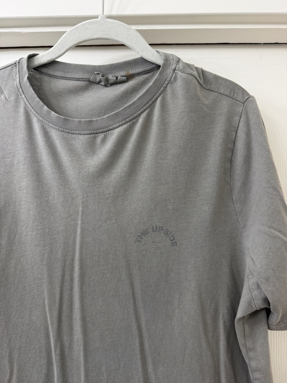 The Upside Grey Crew Neck Tee with Subtle Logo